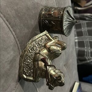 Vintage Silver Pony and Carousel Coin Storage